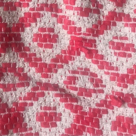 LOFT Jacquard Mini Skirt Red/White Size 10 - Picture 2 of 3